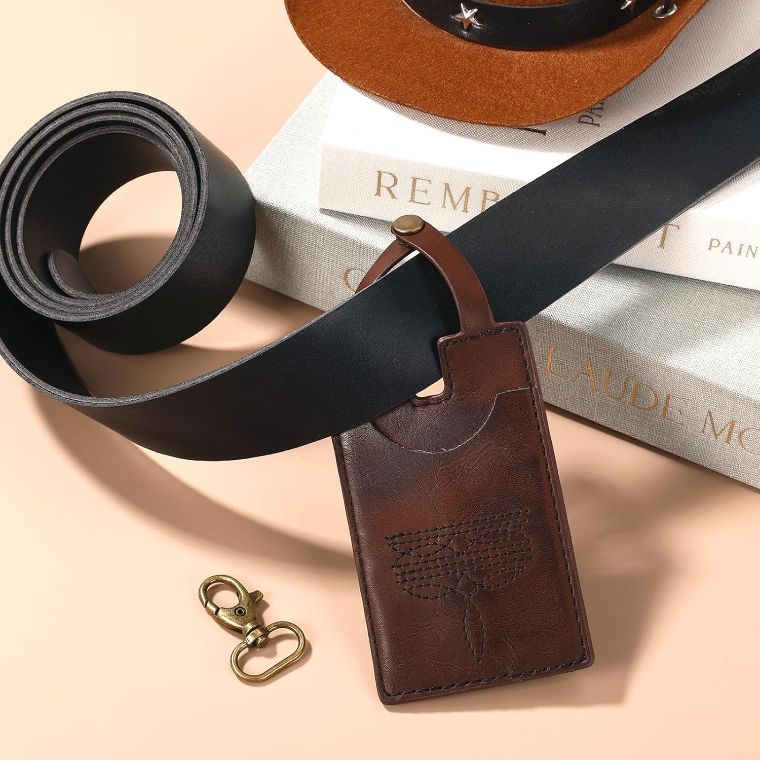 Western Boot Wallet, Leather Cowboy Billfolds Handcrafted Tall Wallet Buckle with Strap Small Minimalist Credit Card Holder Stylish Vintage Accessory for Women โ image 3