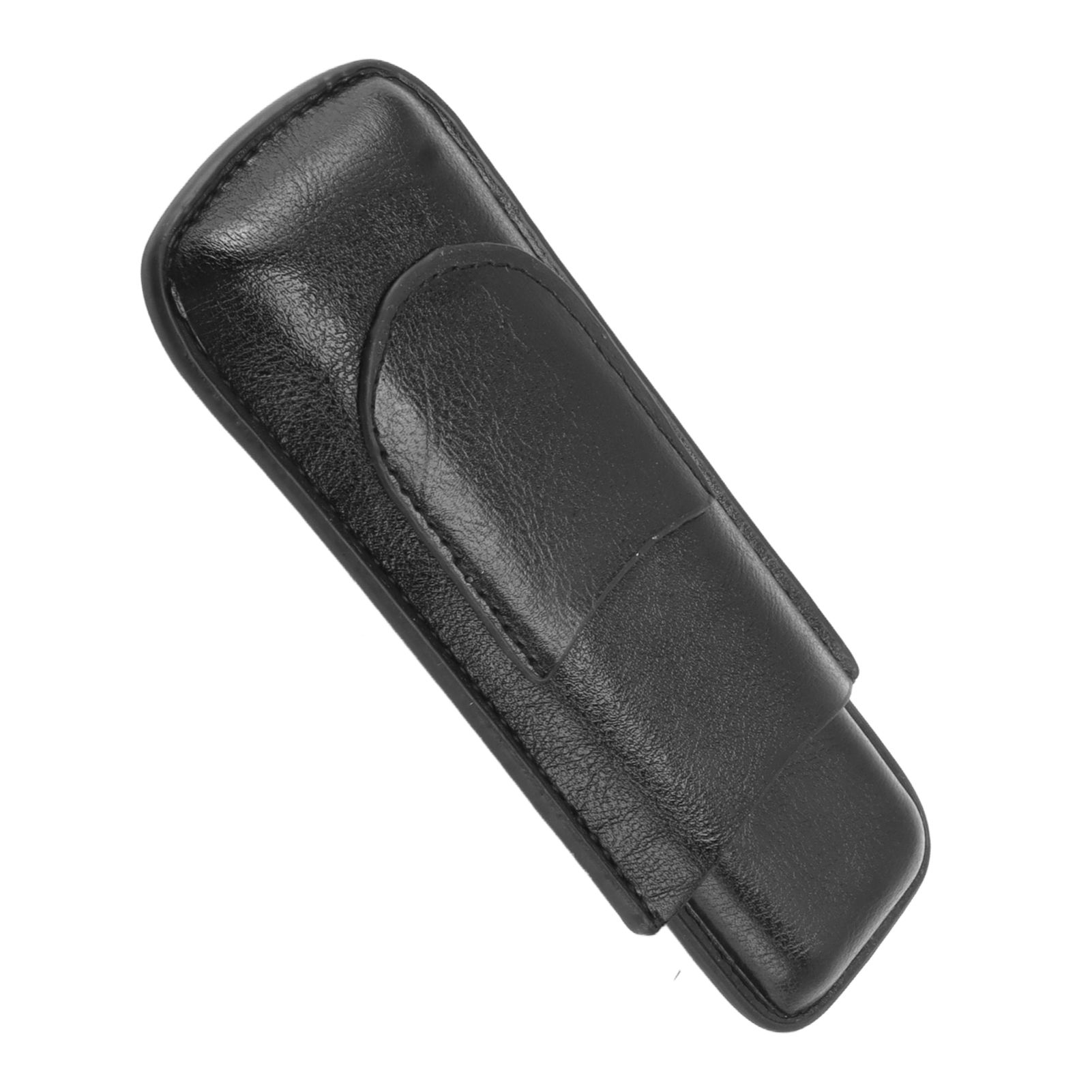 2 Finger Cigar Holder Elegant No Fading 2 Finger Leather Portable Cigar Case for Travel โ image 2