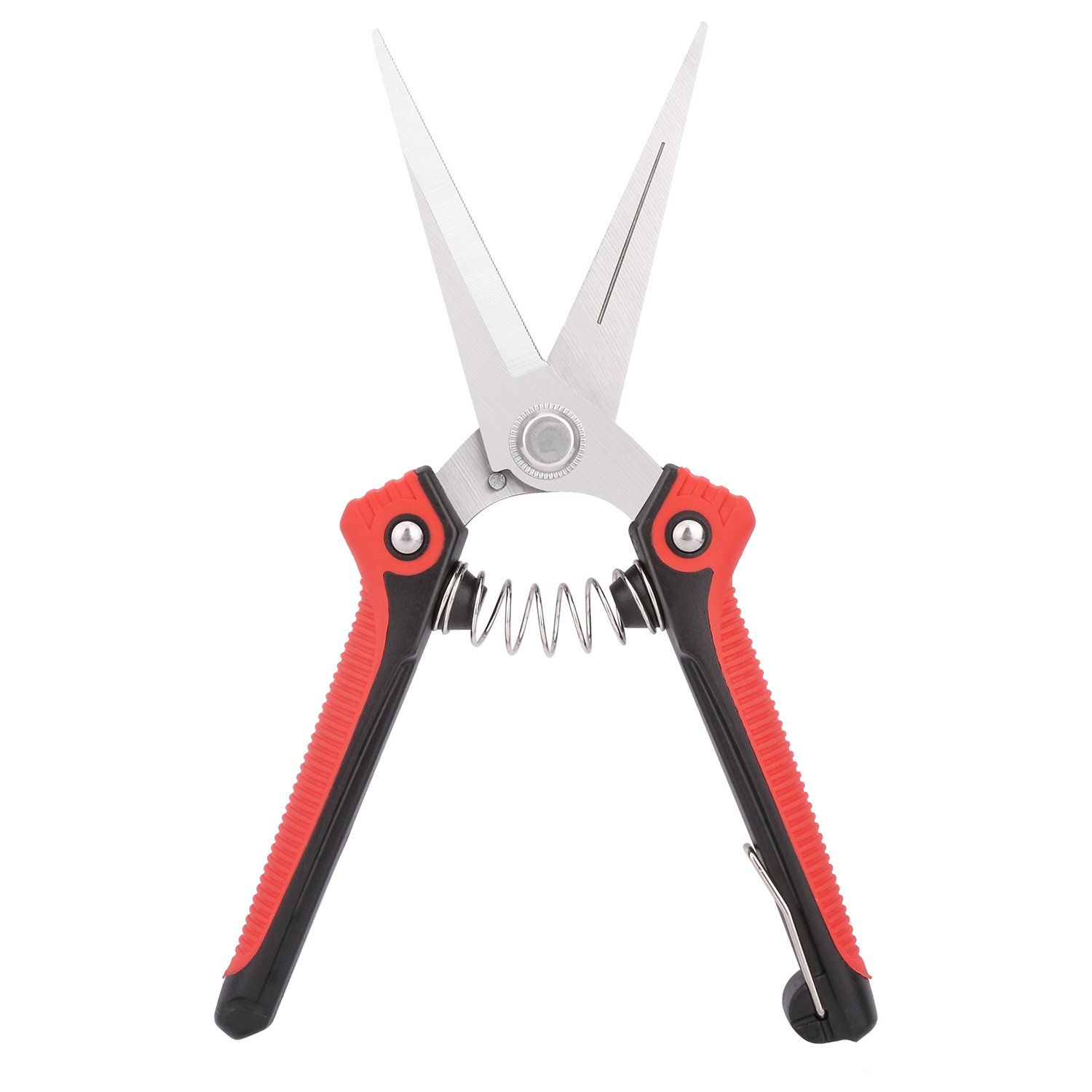 Steel Ultra Sharp Multi-purpose Hand Pruner Scissors for Garden Harvesting Fruits Vegetables Trimming Pklants Flowers, Black & Red