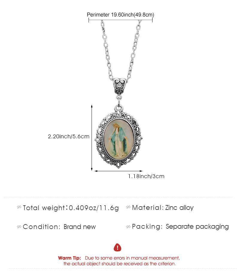 Elegant Oval Time Gem Glass Alloy Charm Necklace, Antique Silver Finish, Exquisite Gift For Anniversary & Cocktail Party — image 2