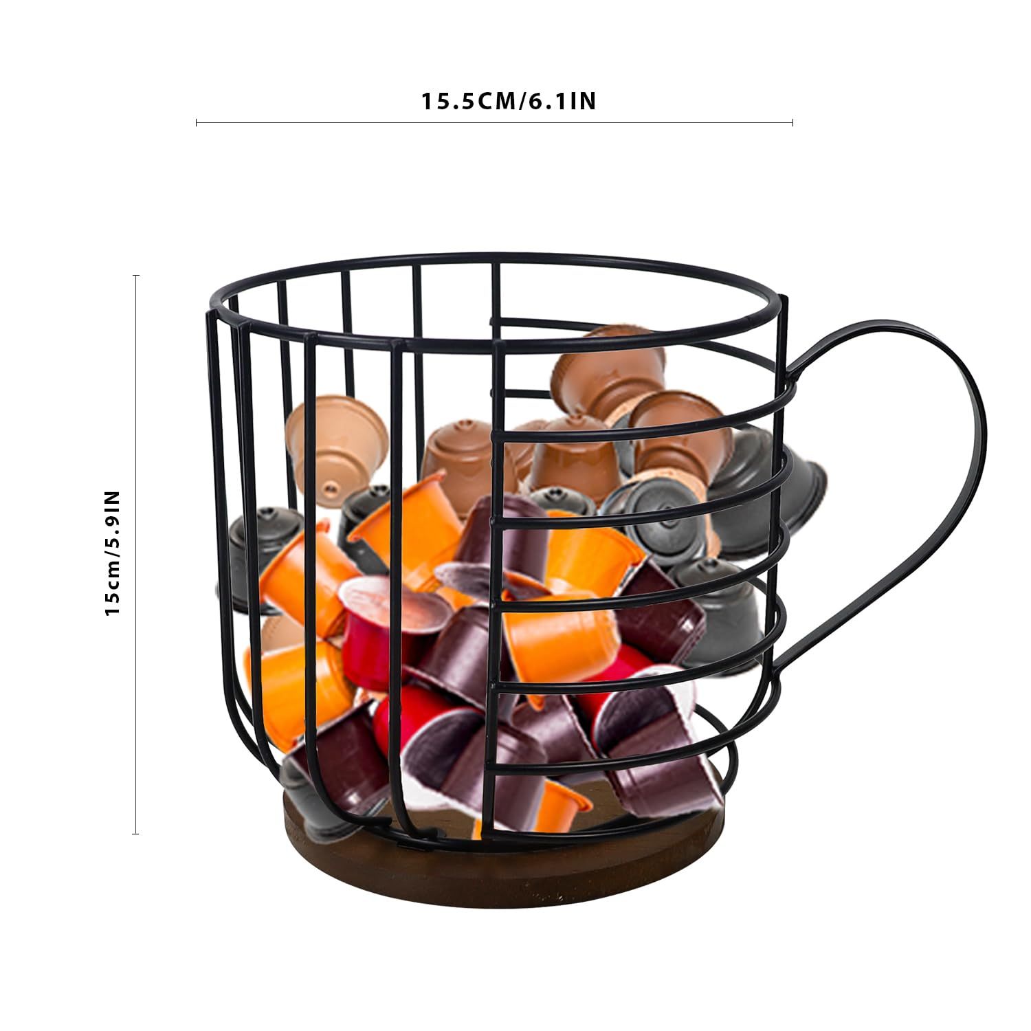 Coffee Pod Holder for K Cups, K Cup Holders for Counter, Mug Shape Coffee Pod Organizer, Coffee Pods Storage Basket (Large) โ image 2