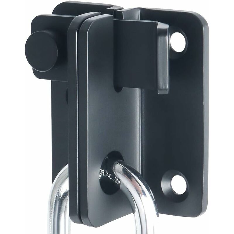 Sliding Door Lock Padlock Hasp Door Lock Latch Buckle Hook Anti-Theft, Stainless Steel Matte Black Finish, Ems3005-B โ image 2