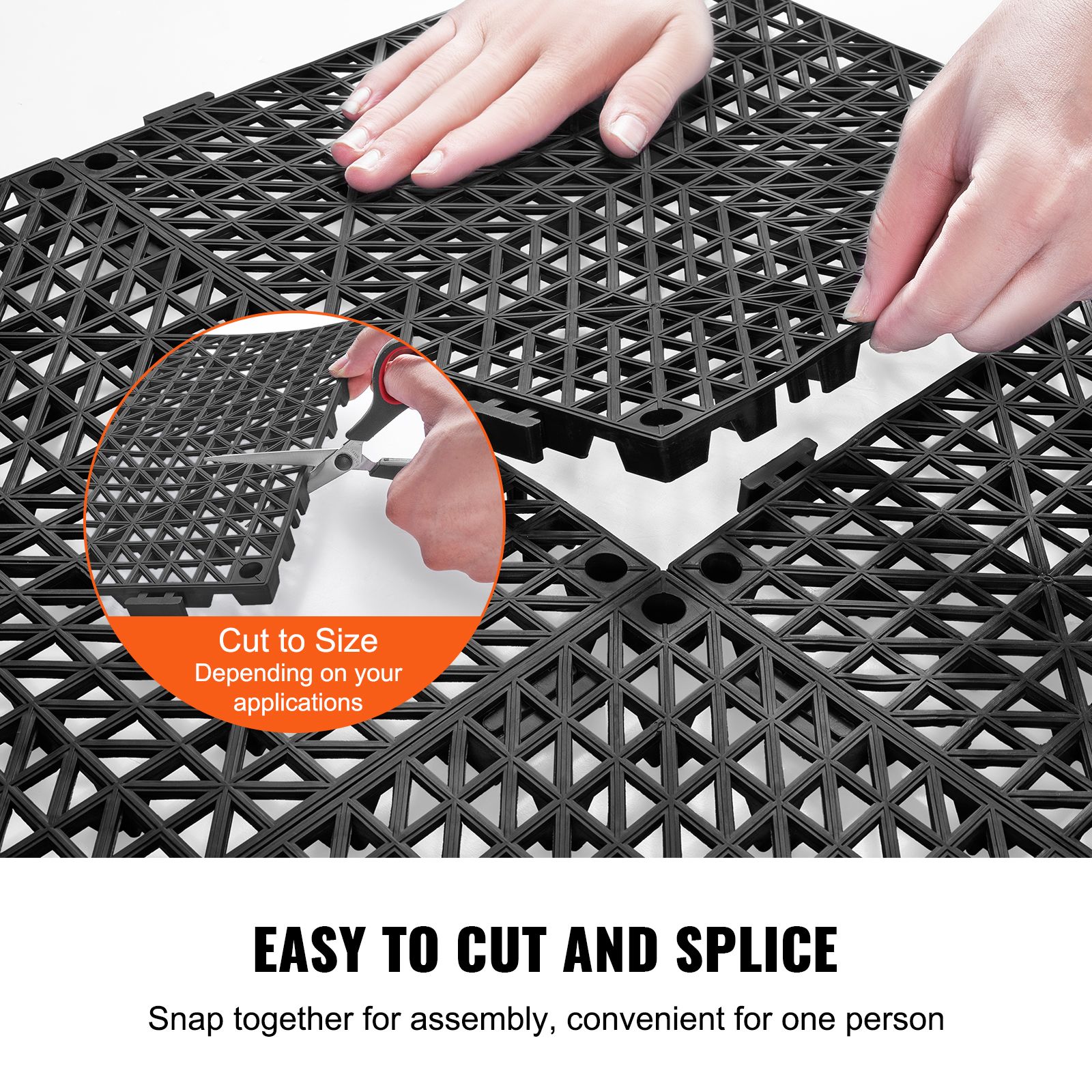 Modular Interlocking Cushion, 50 Pack 30 x 30 cm Splicing Drainage Mats, PVC Interlocking Drainage Floor Tiles, Non-Slip Drainage Holes for Restroom, Bathroom โ image 4