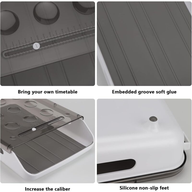Egg Storage Box Stackable Plastic Egg Container Fridge Egg Storage With Lid Auto Scroll Egg Container For Kitchen — image 2