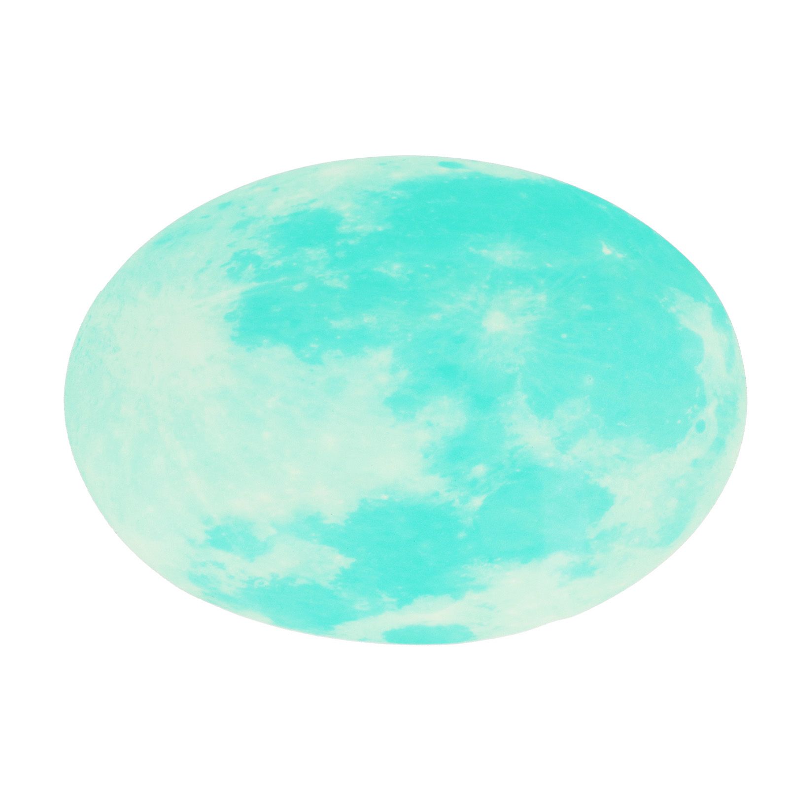 Cyan Green Light Moon Design Fluorescent Wall Sticker Self Adhesive Decorative Sticker Decal — image 3