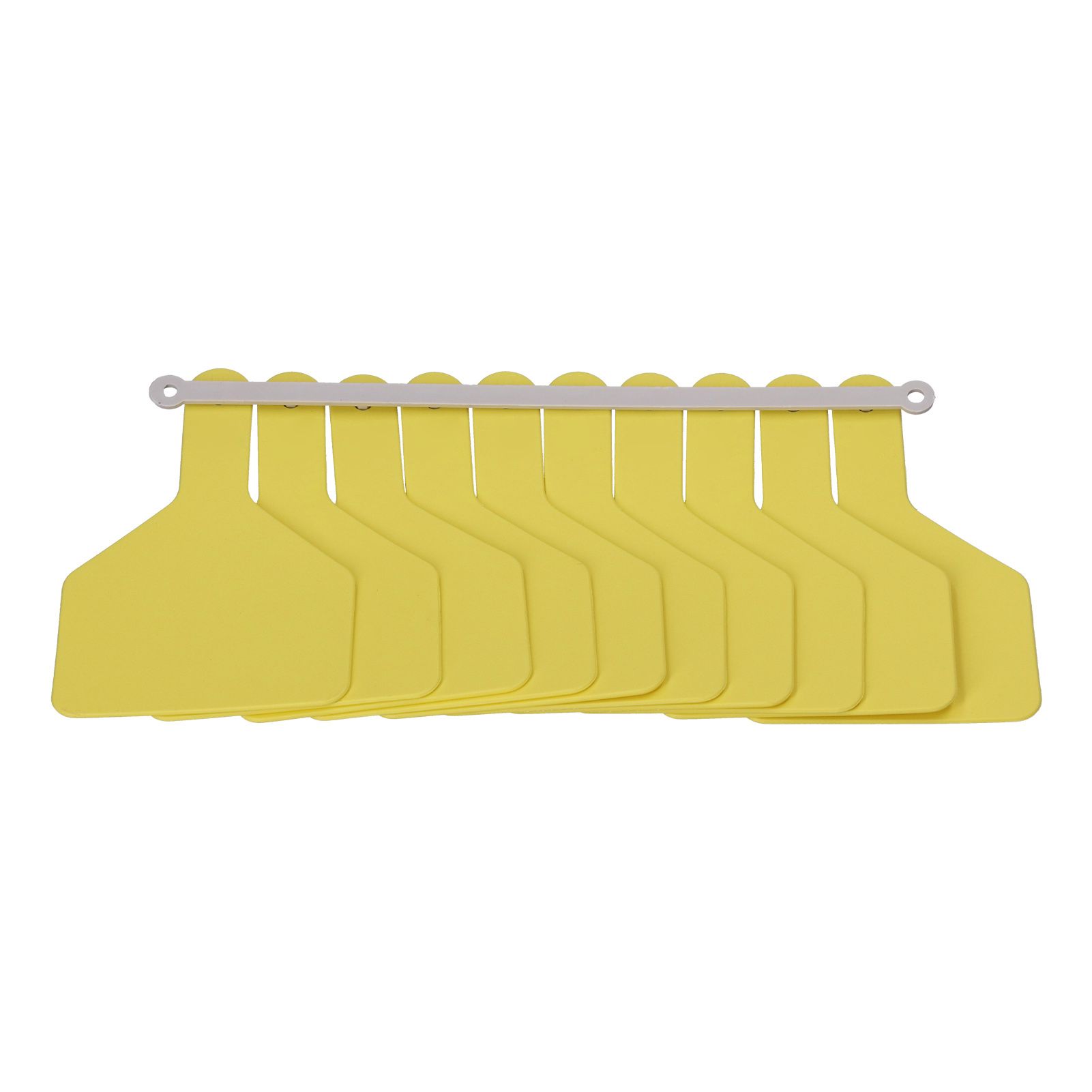 100Pcs Plastic Integrated Ear Tag Kit Livestock Farm Ear Label Tag for Cow Cattle Identification Yellow — image 3