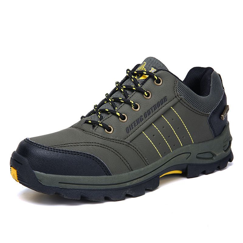 QIFENG Men Women Hiking Shoes Winter Outdoor Cotton Army Green (single shoe) 39