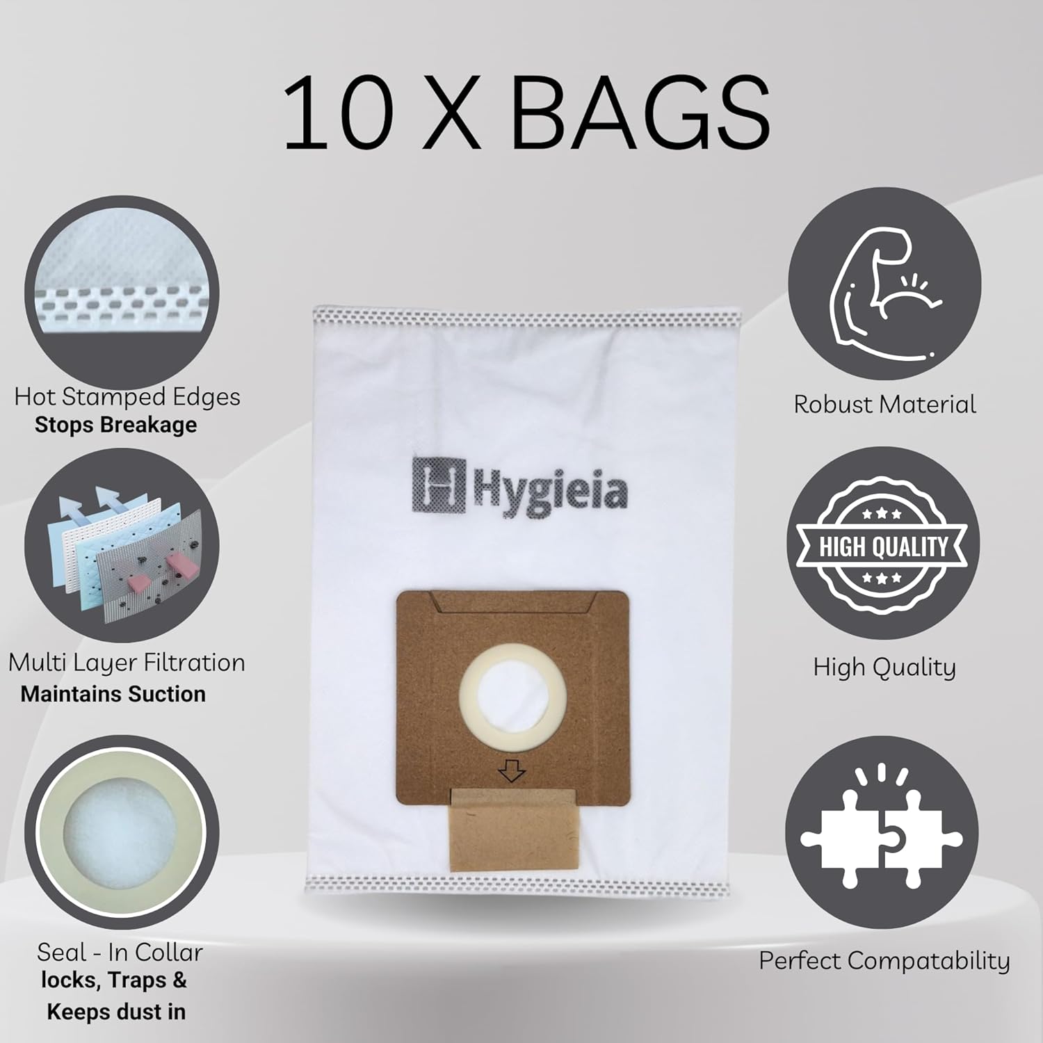 10 X Dust Bags for Sauber Pro Pets SJ-100 Vacuum Cleaners โ image 2