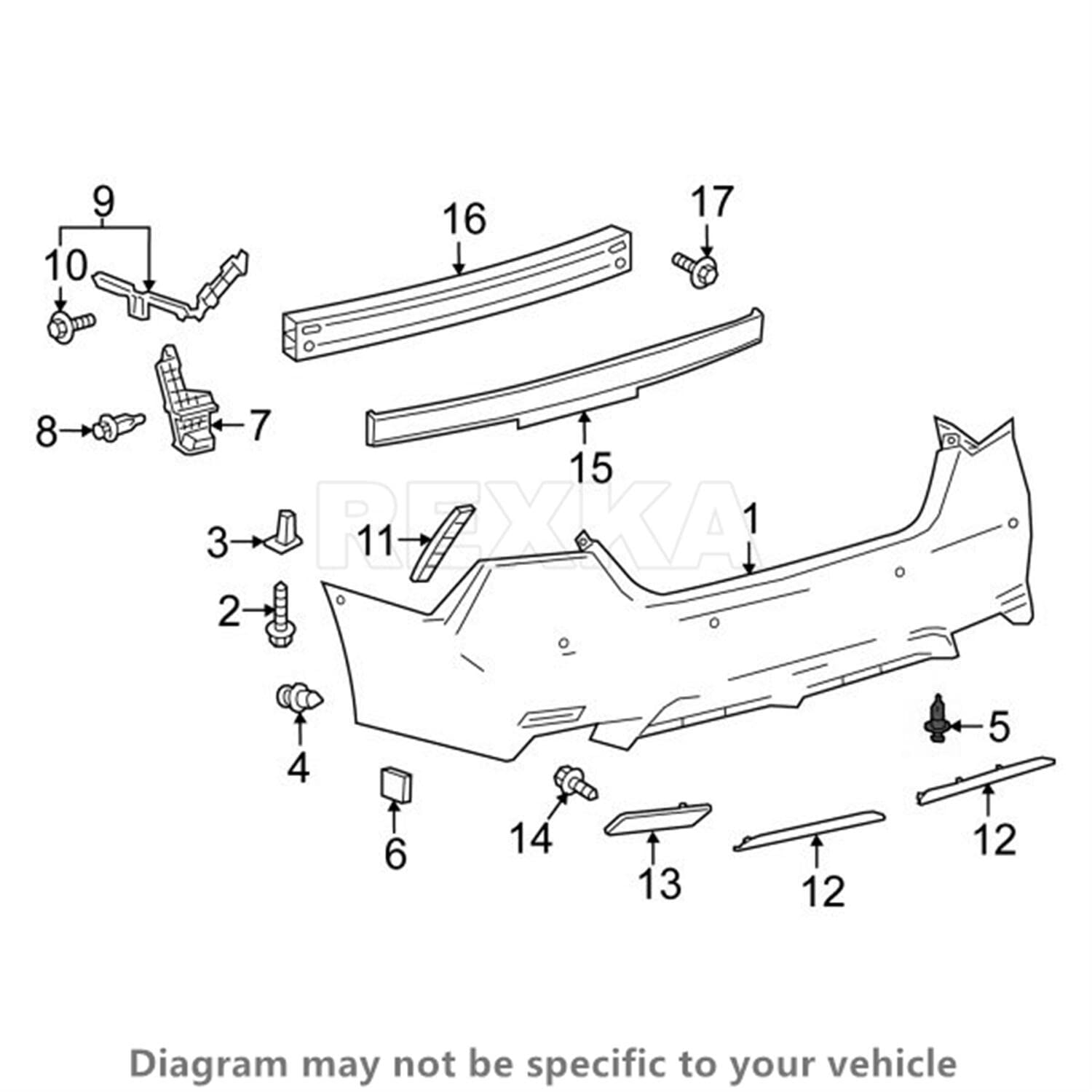 Rexka 30pcs Bumper Cover Radiator Support Splash Shield Wheel Opening Retainer Clips 90467-07220 for Toyota Lexus 4Runner C-HR Camry Corolla Highlander Mirai — image 6