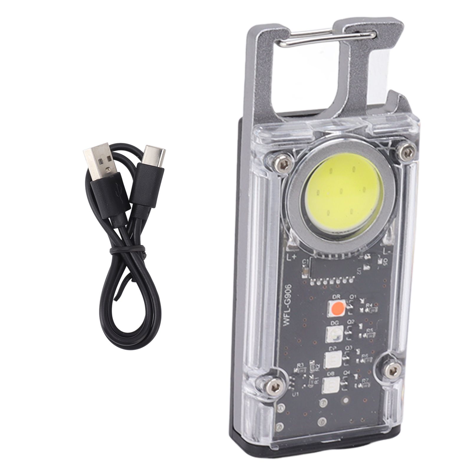 Mini COB Work Light 8 Mode Portable Rechargeable Magnetic Hook Pocket Flashlight Multifunction Bottle Opener Emergency Light — image 3