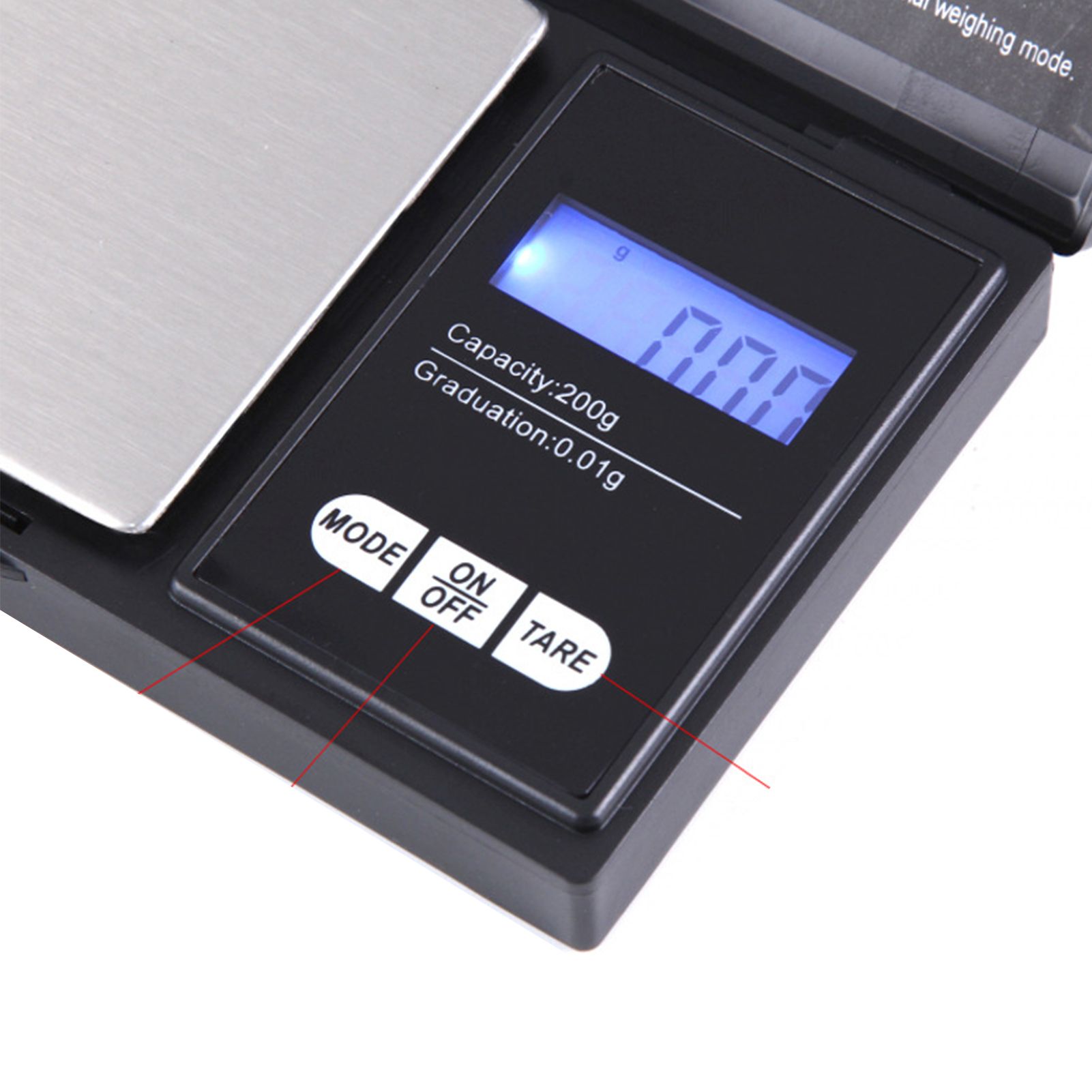 High Accuracy Balance Jewelry Weight Electronic Scales Food Steelyard with LCD Screen Display 200g/0.01g โ image 2