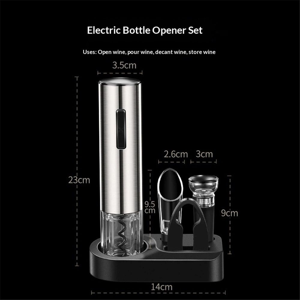 Wine Opener, 4-in-1 Wine Bottle Opener, Electric Wine Opener with Battery Operated - Gift for Wine Lovers — image 4