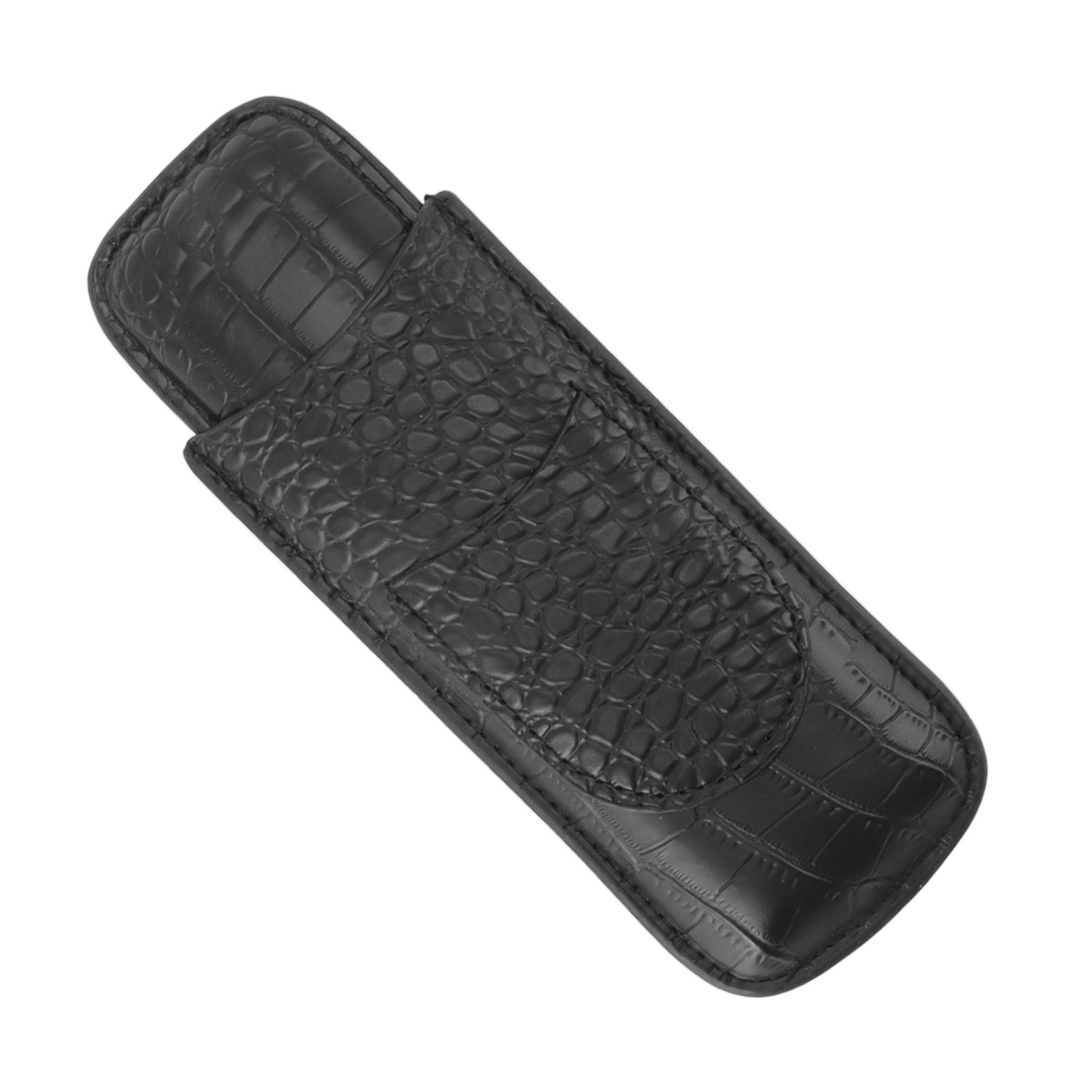 Cigar Case Holder Soft Leather Portable Wear Resistant Vintage Cigar Humidor for Birthday Black โ image 4