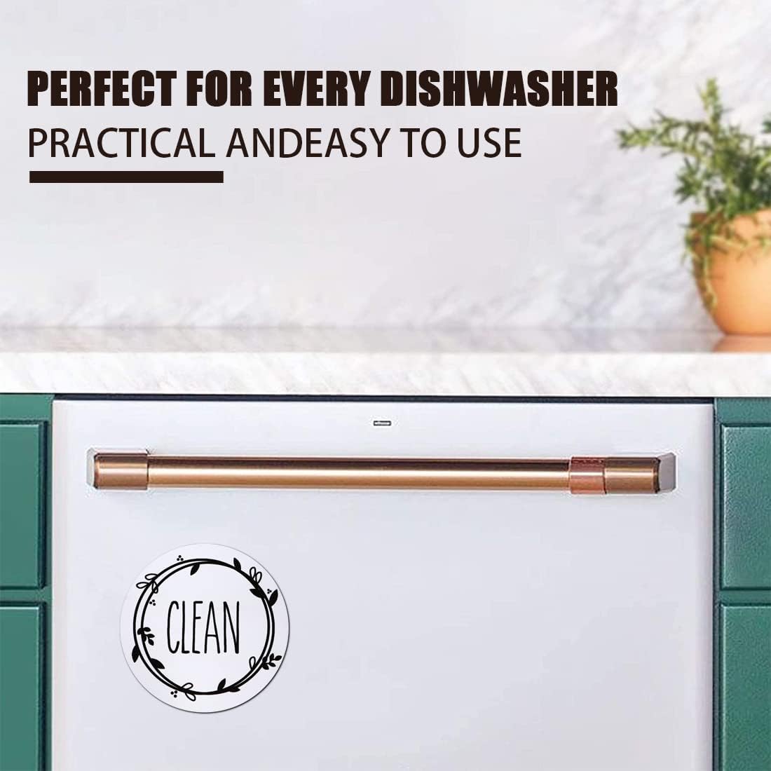 Dishwasher Magnet Clean Dirty Sign Farmhouse Dirty Clean Dish Washer Magnet Double Sided Universal Indicator with Magnetic for Kitchen Refrigerator — image 2