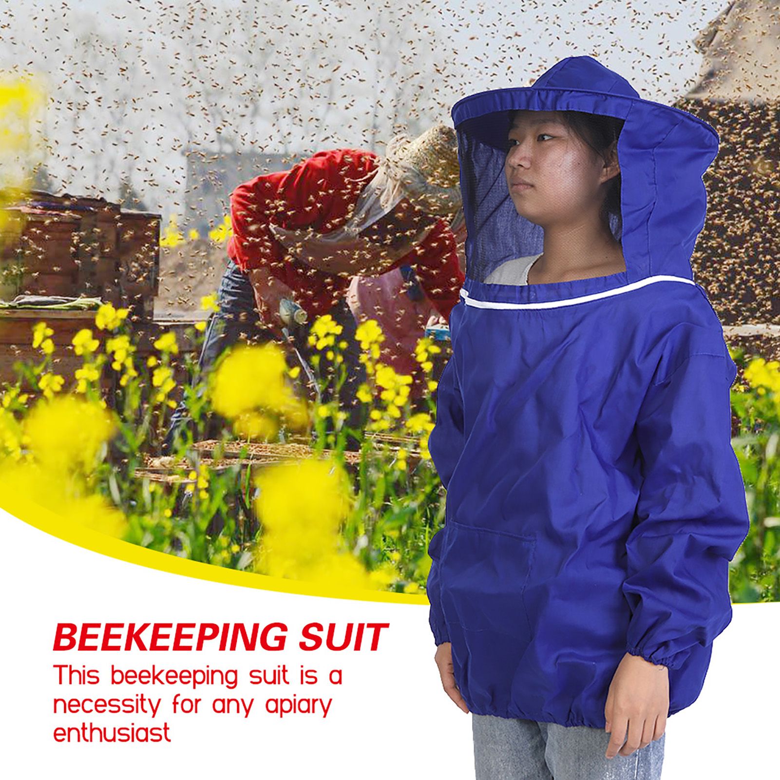 Professional Beekeeping Protective Jacket Suit Bee Keeping Beekeeper Equipment Blue โ image 2