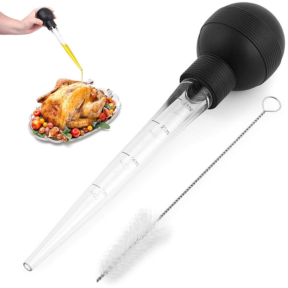 Turkey Oil Dropper with Brush Chicken Barbecue Food Baster Barbecue Pipe Kitchen Cooking Gadgets — image 2