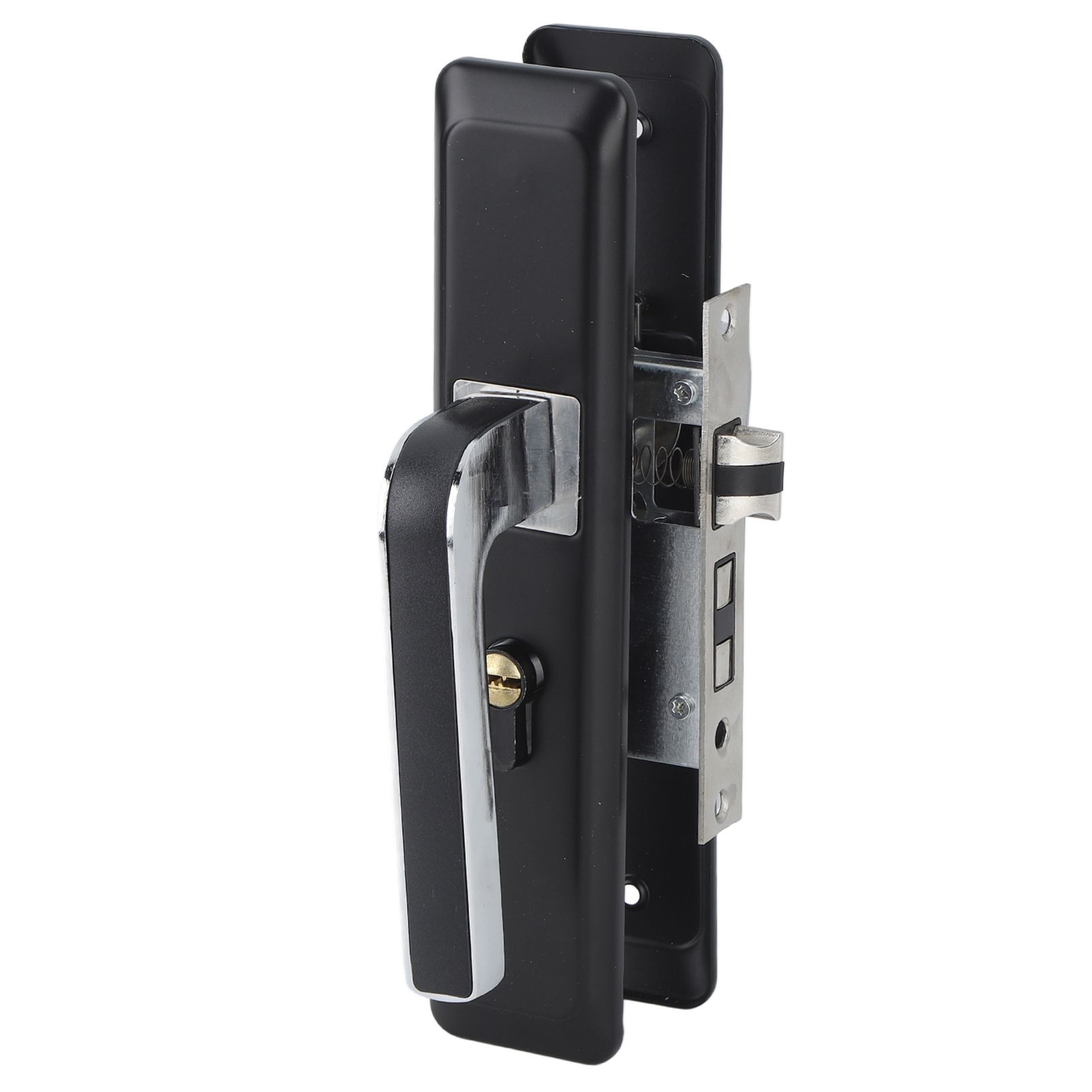 Privacy Bathroom Lever Lock Set Low Noise Door Lever Lockset Bedroom Door Handle Security Door Lever with Lock Black โ image 6