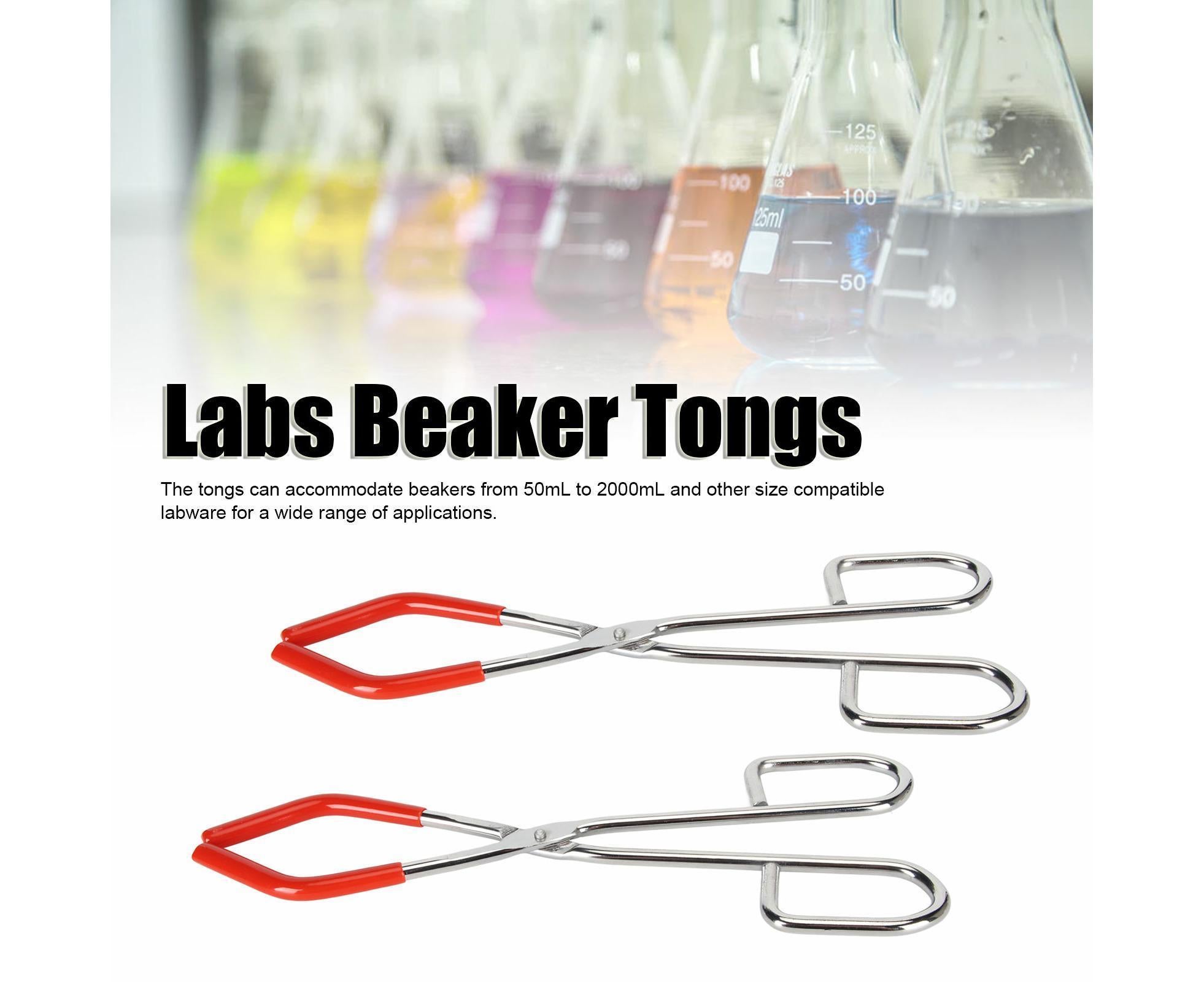 2pcs Labs Beaker Tongs Rust Prevention Strong Grip Rubber Coated Ends Chemical Beaker Tongs for 50mL To 2000mL Beakers Labware โ image 5