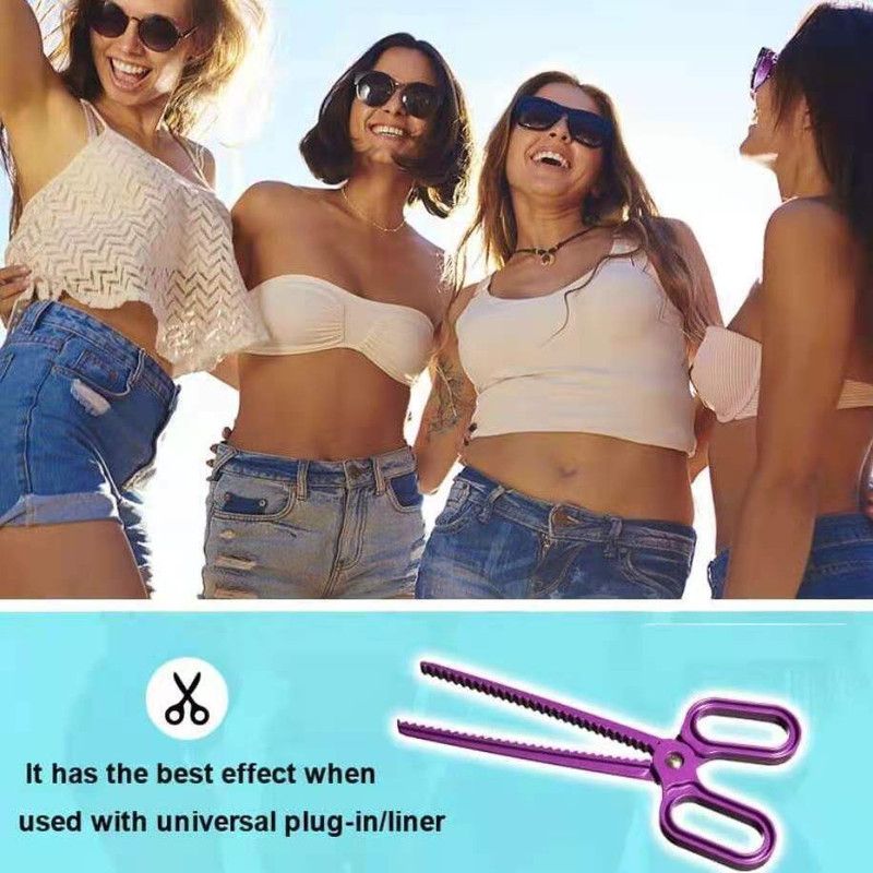 Scissor Style Bra Pad Removal Clip, Serrated Underwire Liner Tweezers for Swimsuit Bra Inserts Handy Tool-Black โ image 5