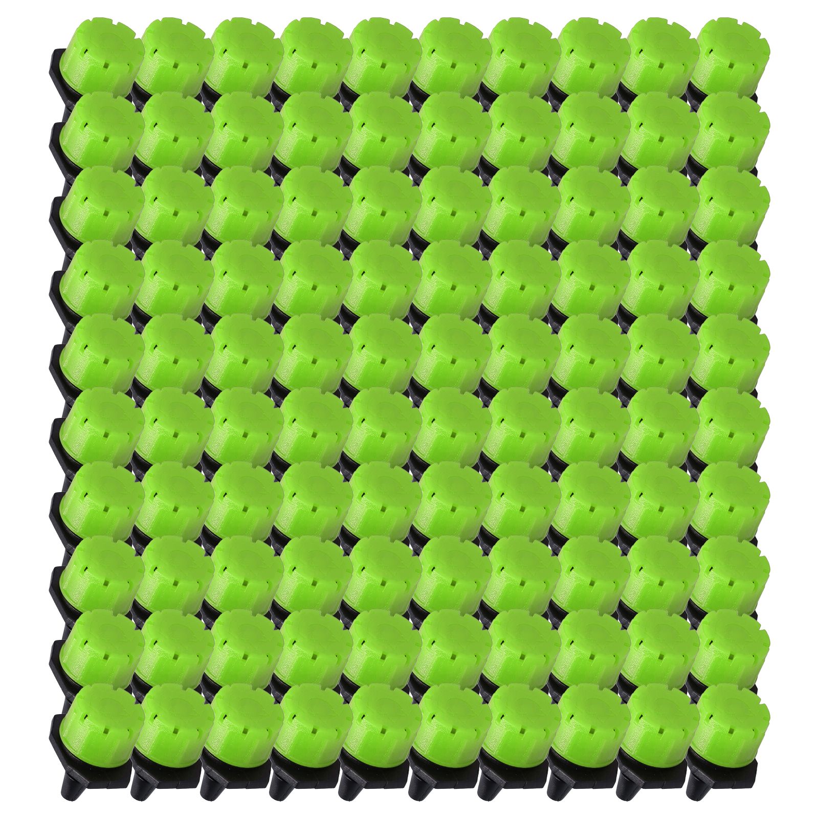 100Pcs 8 Hole Drip Irrigation Emitter Adjustable Drip Irrigation Sprinkler for Garden Greenhouse Courtyard Green — image 6