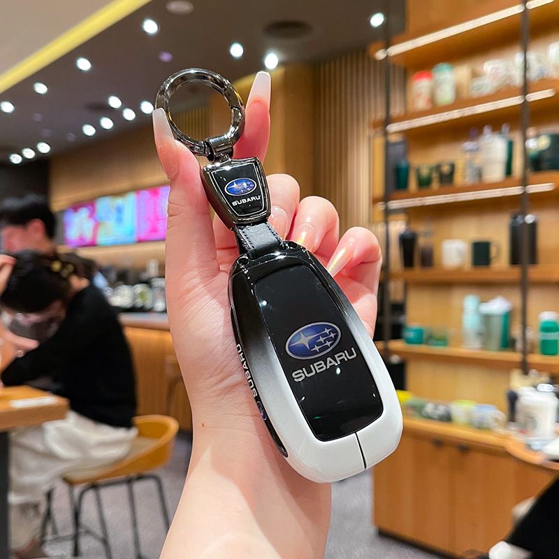 Subaru Key Cover Zinc Alloy Gradient Black White Standard Gradient black and white single bag + metal buckle โ image 4