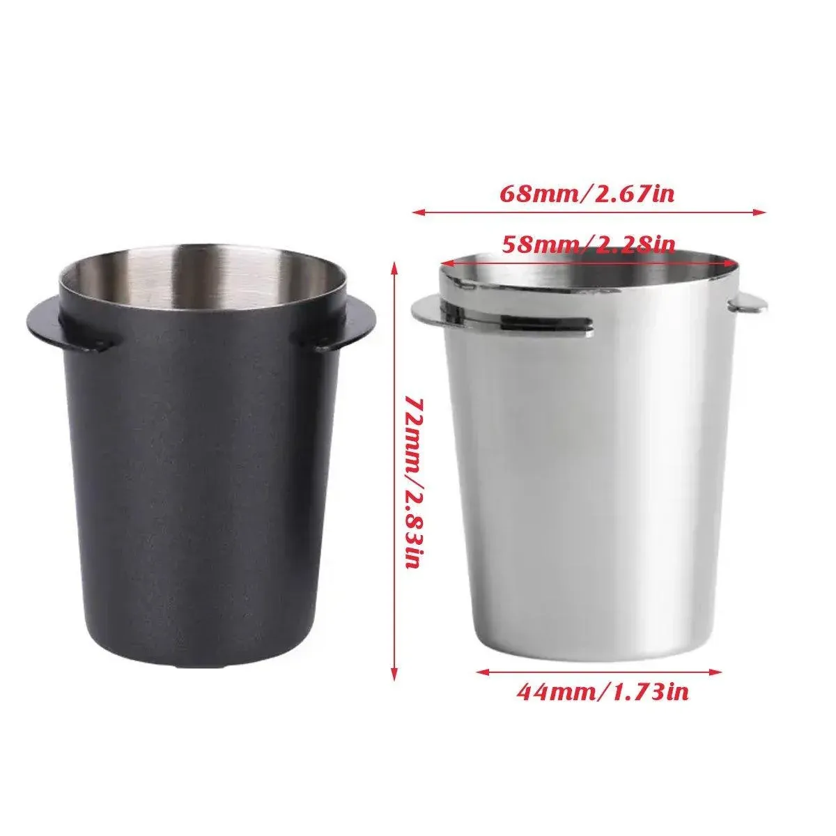 58mm Stainless Steel Coffee Catchers Coffee Maker Handle Accessories Durable Use - Black โ image 4