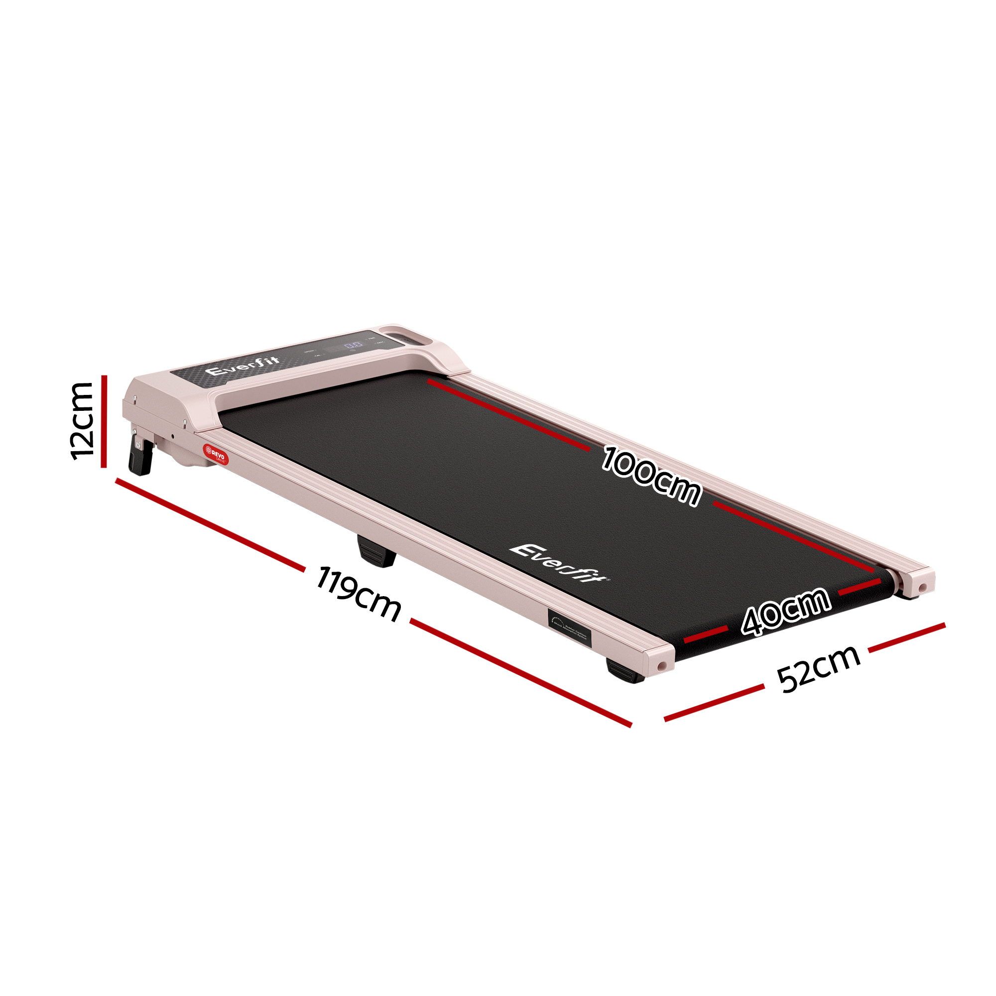 Everfit 3 in 1 Walking Pad Treadmill 12% Incline Under Desk Treadmills for Home Gym With 40cm Wide Belt Pink โ image 2