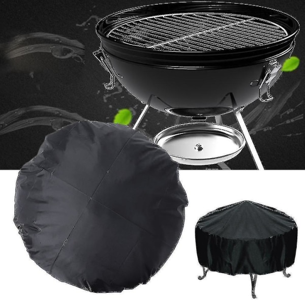 Waterproof Cover 112cm Outdoor Round Black Patio Fire Pit Cover โ image 3