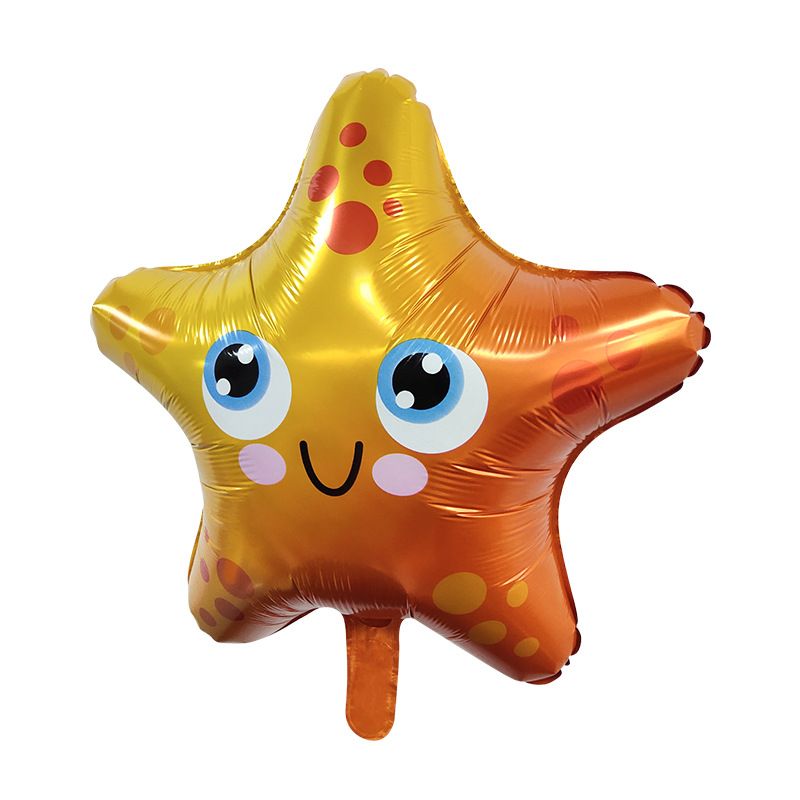 Ocean Animal Birthday Party Decoration, Ocean Animal Balloon Set No.1 Octopus Pufferfish Starfish Blue Ocean Balloon — image 3