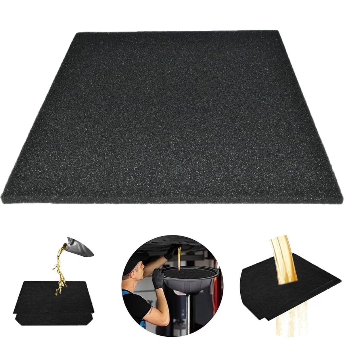 1Pc Oil Drain Splash Pad,22 " No Splatter Pad,Heat-Resistant Oil Drip Pad for Car Oil Changing Transmission Drain Pan,Square Oil Change Mat,Oil Drain Pan Pad