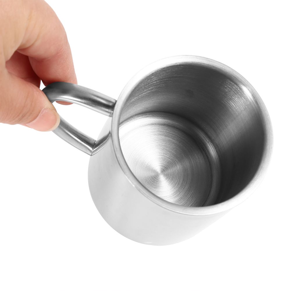 Portable Student Stainless Steel Double Wall Mug Travel Camping Coffee Tea Milk Cup Durable โ image 4