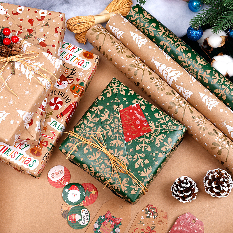 Christmas Gift Wrapping Paper - 6-Pack "Fireplace Sweet Dreams" Series (50x70cm) — image 5