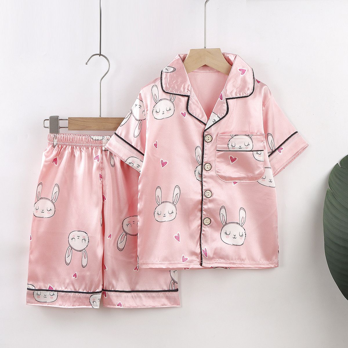 Beifujia Kids Ice Silk Cartoon Pajamas Set 2131-Ice Silk Dark Blue Polar Bear Home Clothes 140cm โ image 6
