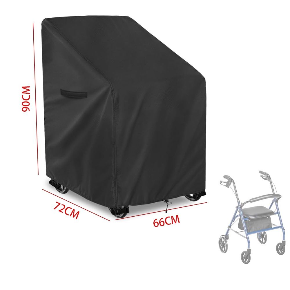 Cover,Outdoor Waterproof Dustproof Rolling Covers, Fits Walkers for Seniors with Wheels and Seat(Cover Only,Black) โ image 5