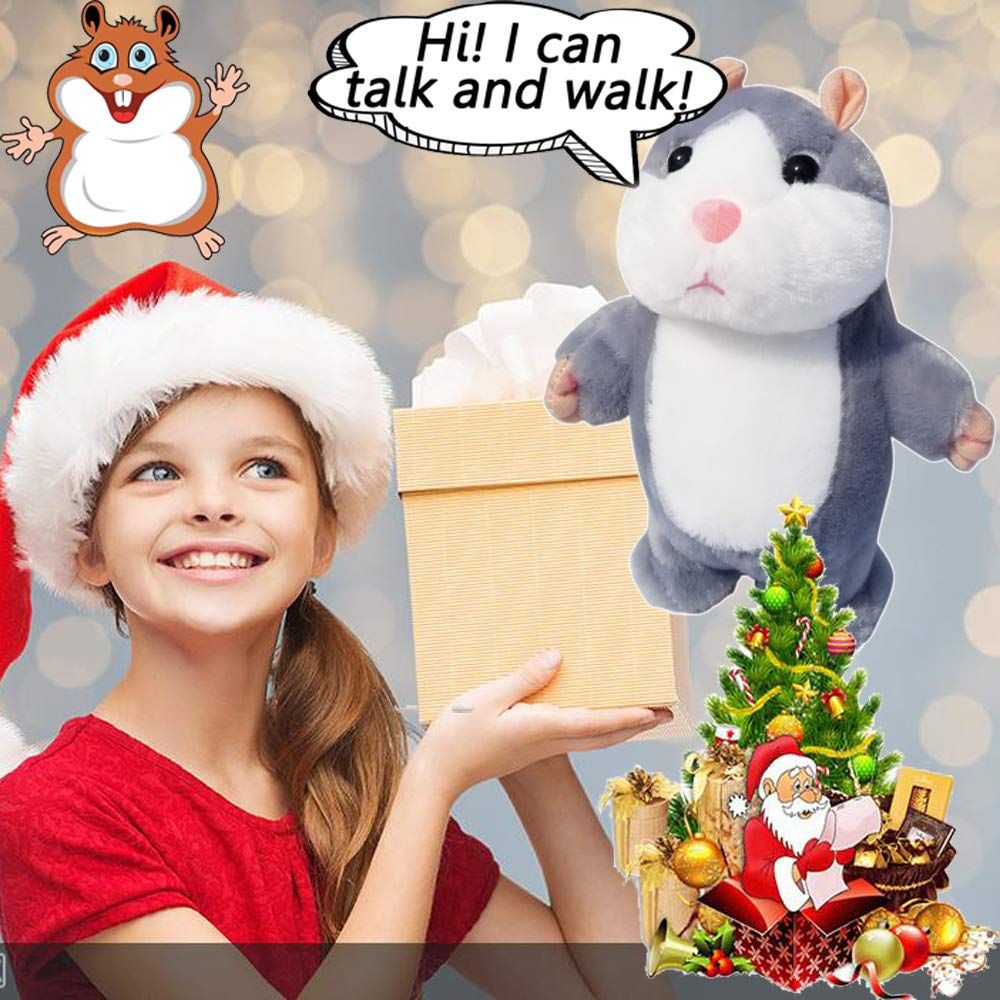 Talking Hamster Plush Toy, Repeat What You Say Funny Kids Stuffed Toys, Talking Record Plush Interactive Toys for, Birthday — image 3