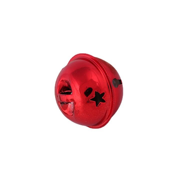 4pc Haute Decor Jingle Bell Ornaments, Diameter, (Shiny Red) - Large Christmas Tree Metal Ornaments That Jingle!