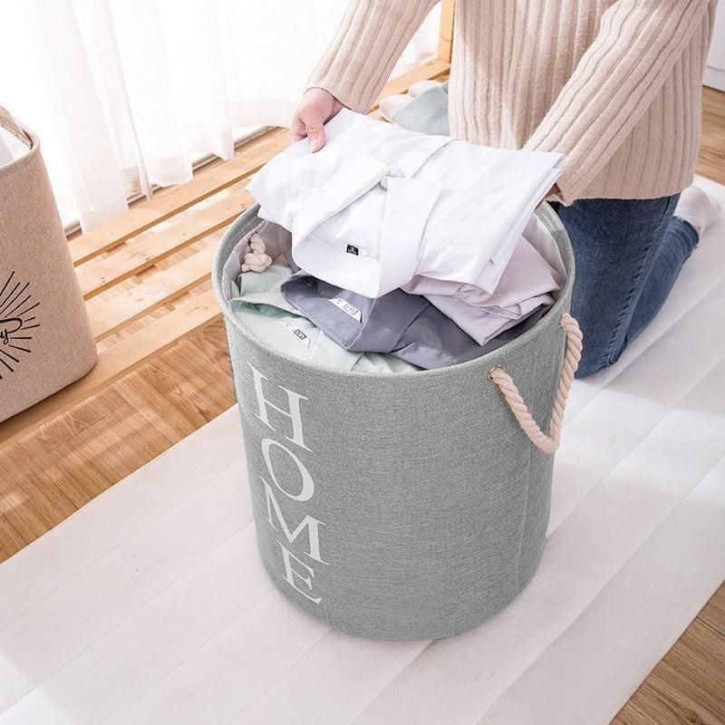 60L Large Foldable Laundry Washing Clothes Storage Hamper Basket Bin Organiser — image 3