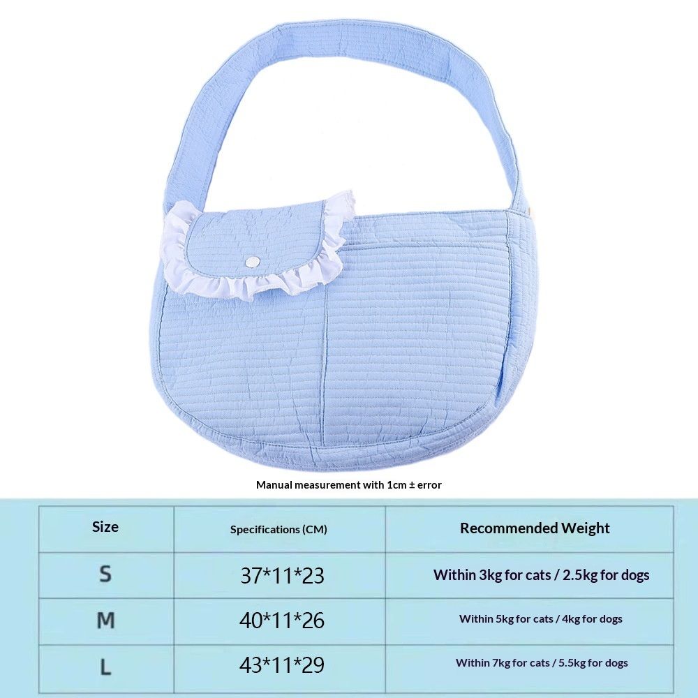 Small Dog Carrier Sling Dog Sling Carrier for Small Dogs Puppies Cats, Big Pouch Safety Leash Pet Sling Carrier for Walking Outdoor Travel (blue, S) — image 4