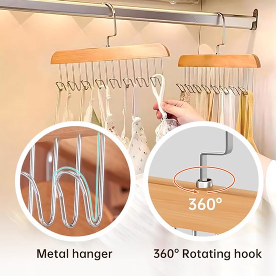 Non-slip hangers for coats, underwear, sweaters and vests - including 8 hooks (pack of 2) — image 3