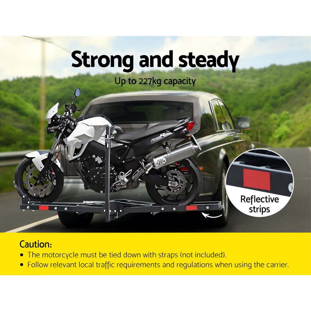 Giantz Motorcycle Motorbike Carrier Rack Ramp 2"Towbar Adjustable Height Black,Giantz Motorcycle Motorbike Carrier Rack Ramp 2"Towbar Adjustable Height Black — image 3