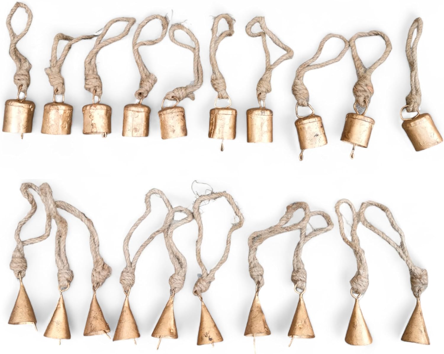 Set of 20 Pieces Bells For Crafts Christmas Bells Small Bells Brass bells Vintage Rustic Chime Jingle Bell Cow Bells Christmas Tree Crafts Decorati Hanging