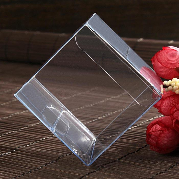 10 Pack of 8cm Square Cube - Product Showcase Clear Plastic Shop Display Storage Packaging Box — image 3