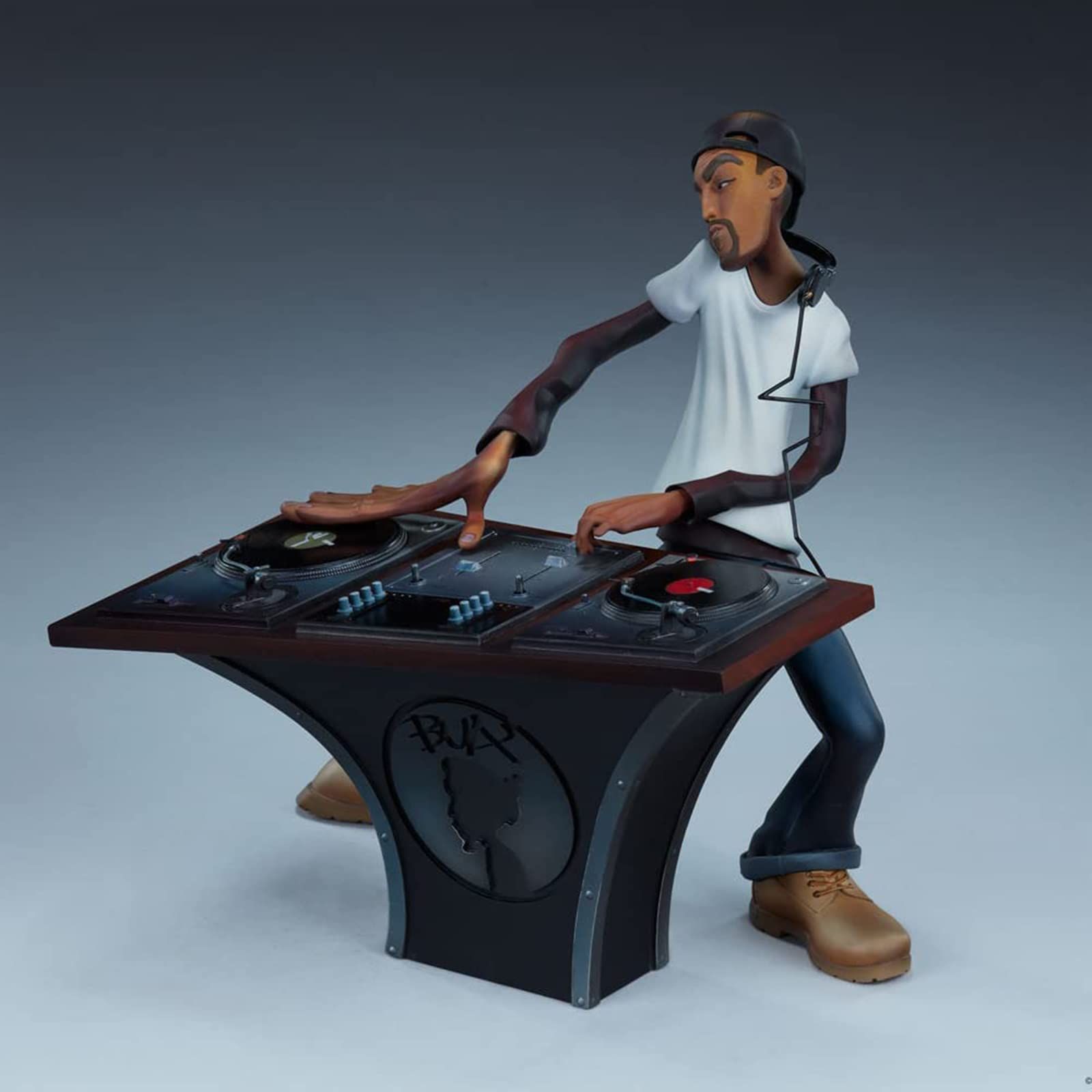 Hip Hop Element Figurines Ornaments, Handmade Resin Rap Music Star Sculptures Statue, Craft Gift for Hip-Hop Fans Friends (DJ) — image 5