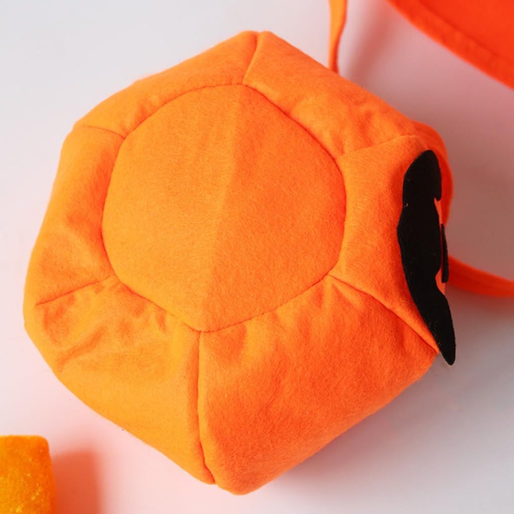 Halloween Pumpkin Bags for Kids Halloween Trick or Treat Bags 2PCS Non-Woven Candy Bags for Halloween — image 3