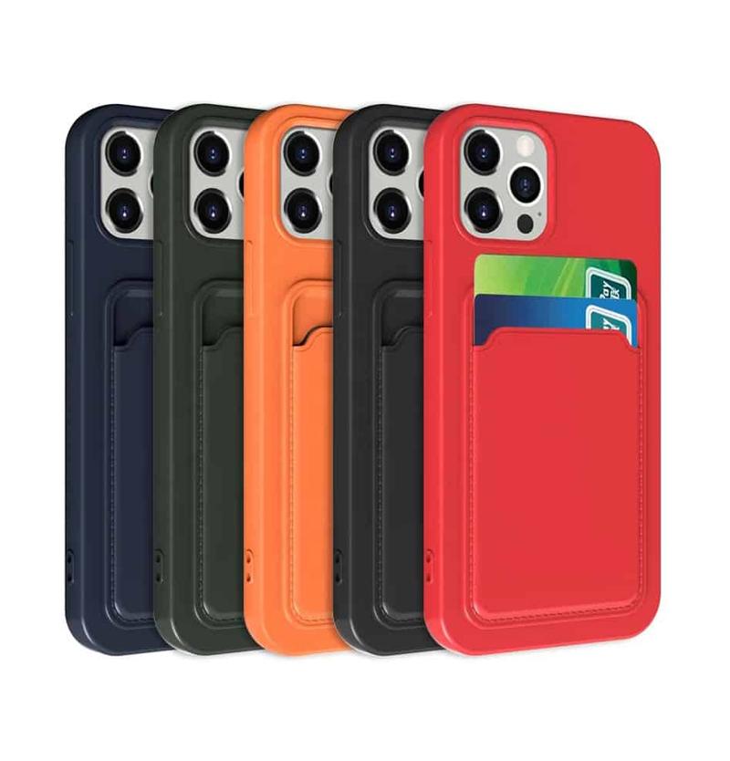 iPhone 13 Silicone Case with Card Holder - Black โ image 3