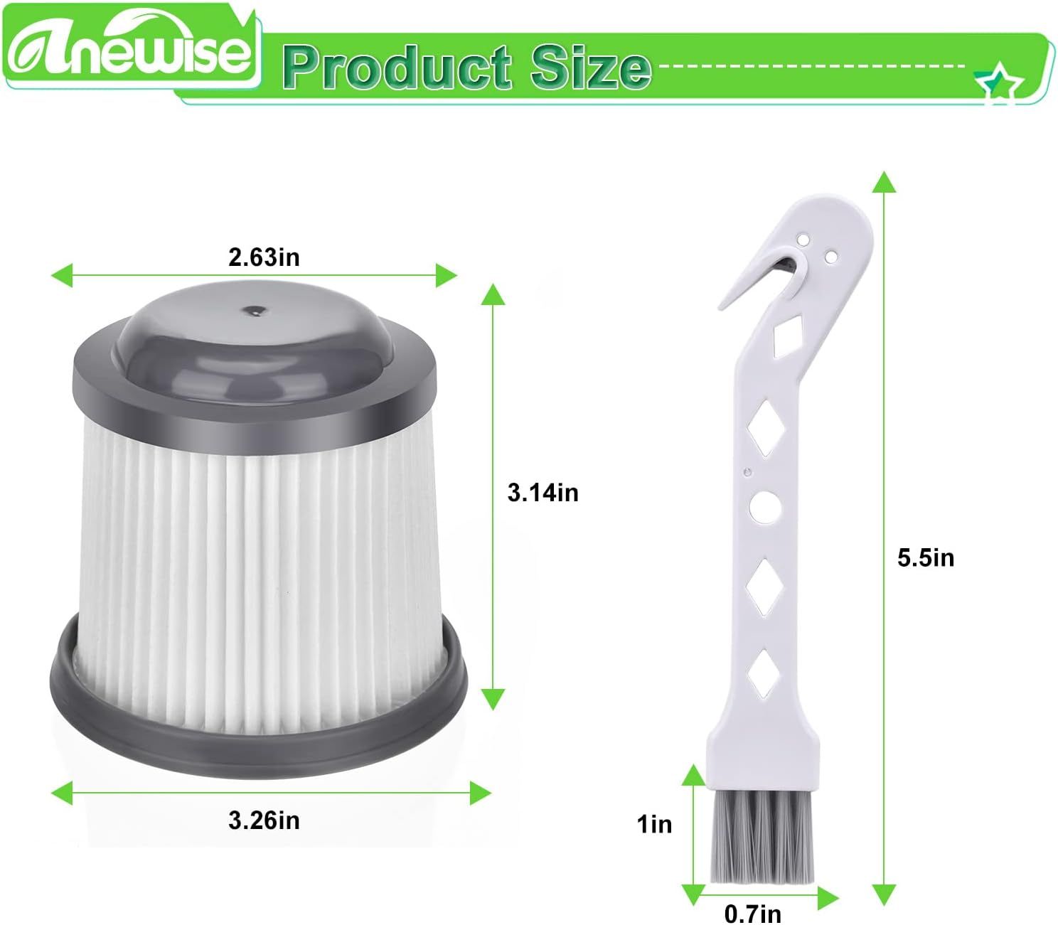 PV110 ilter Replacement or Black and Decker Pivot Vac PHV1810 BDH2000PL PHV1210 PHV1410 BDH2020LH BDH1620LH Handheld Vacuum, Part # PV110, 4 Pack PV110 HEPA — image 2