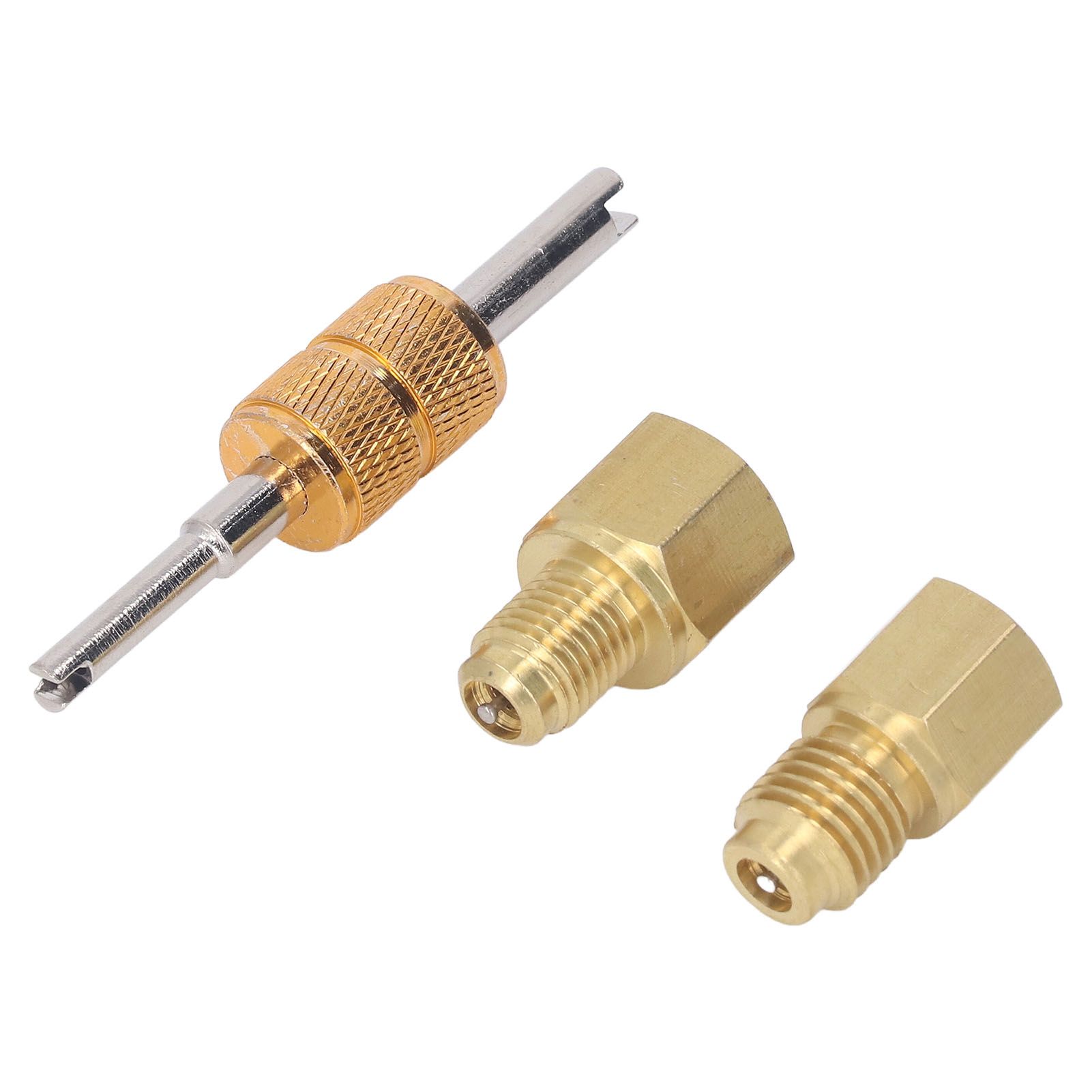Copper Refrigerant Tank Adapter 1/2 ACME to 1/4 SAE to 1/2 ACME Refrigerant Tank Adapter Fittings โ image 3