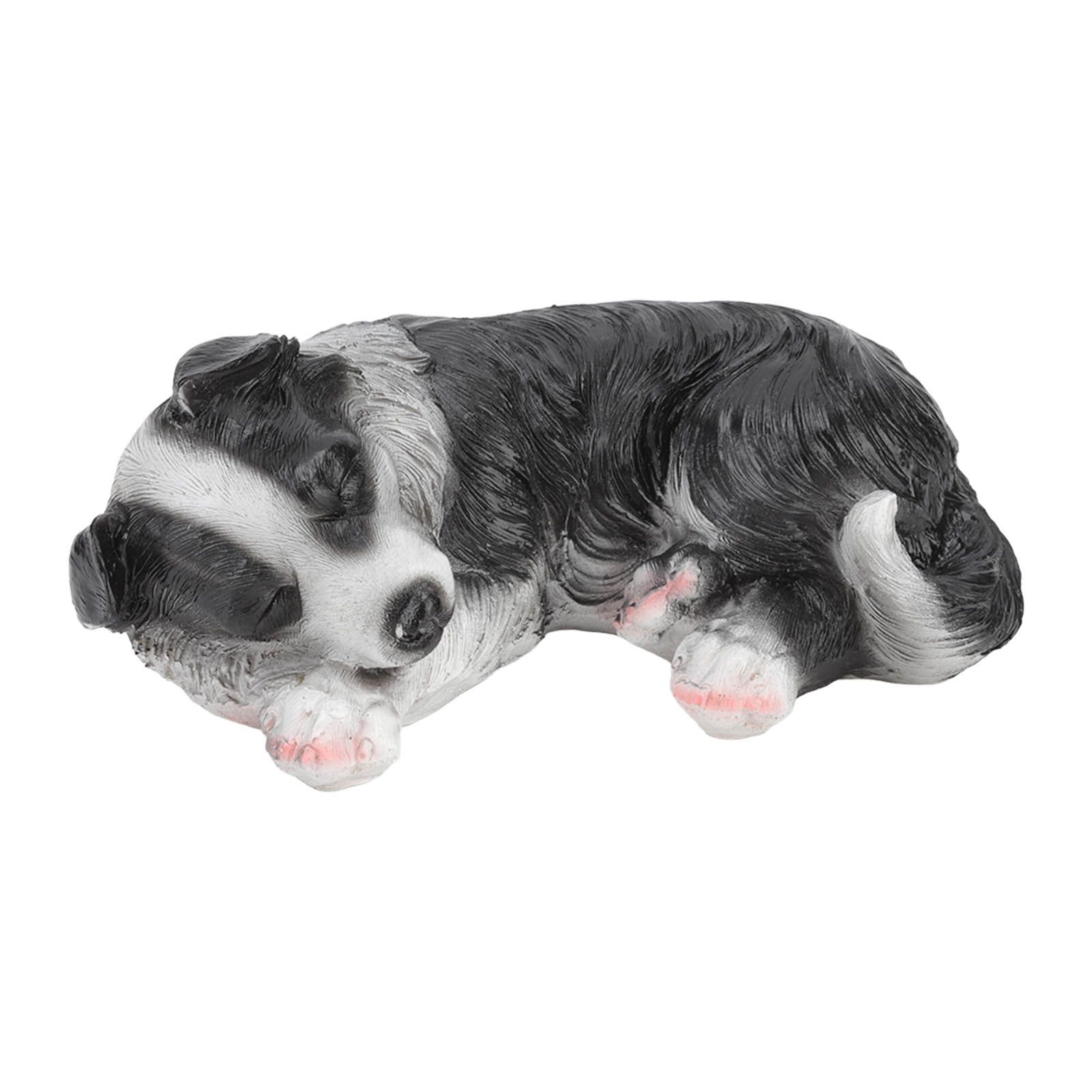Puppy Statues Sculptures Synthetic Resin Waterproof Border Collie Statue Ornament for Garden Outdoor — image 3