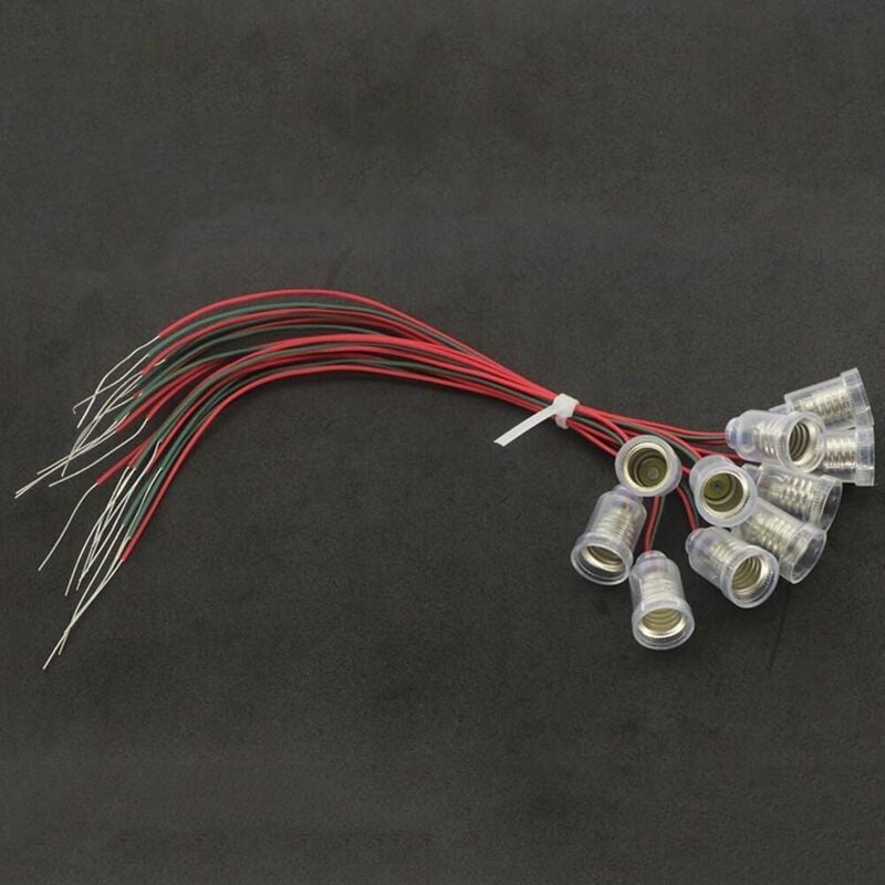 10 pcs E10 Lamps Base LED Screw Mount Small Bulbs Holder Light Socket With Wire Socket For Experiment Circuit Home — image 4