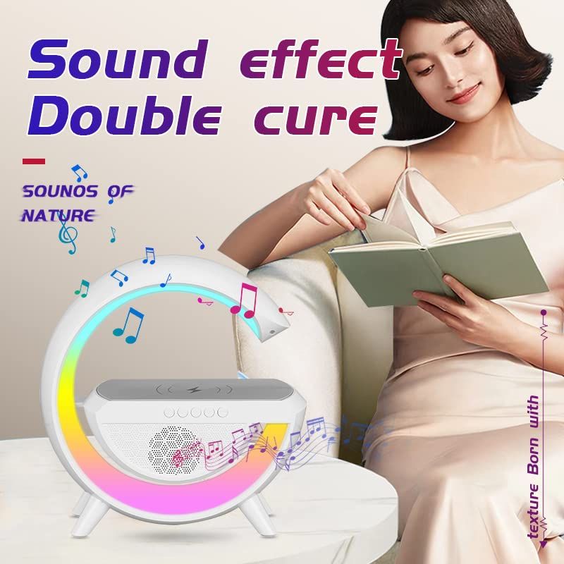 4 in 1 Wireless Charging Night Light Bluetooth Speaker 10W Fast Charging for Home Office Study Bedside (4 in 1 Speaker Light) — image 3